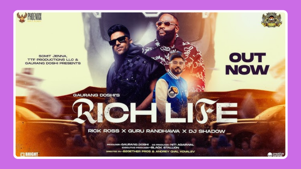 Rich Life Song Lyrics - Rick Ross & Guru Randhawa | Punjabi English Song (2024)