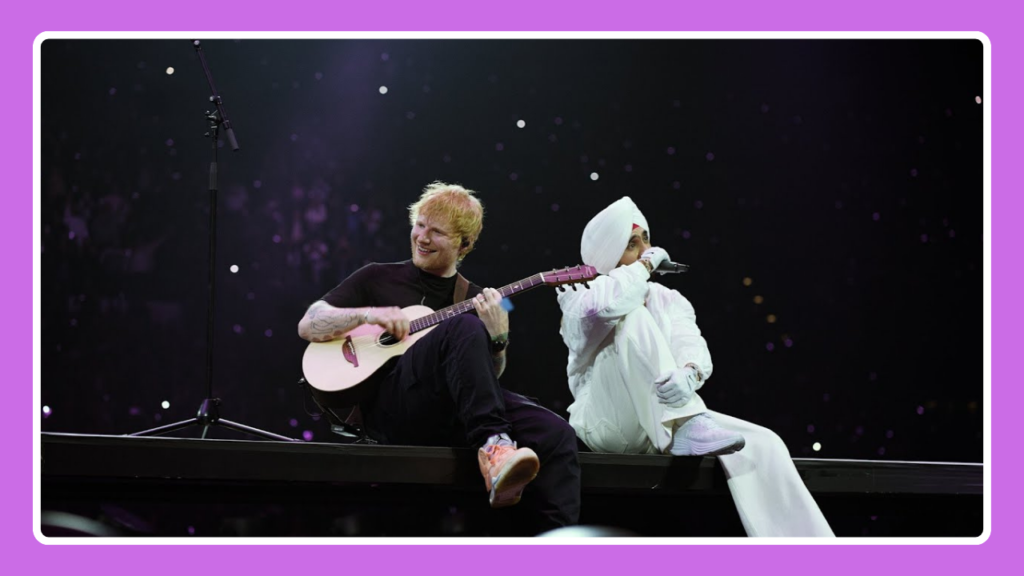 Shape of You x Naina Song Lyrics - Ed Sheeran & Diljit Dosanjh | Live in Birmingham (2024)